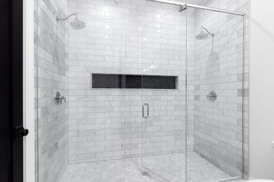 Elegant Shower with Glass Doors